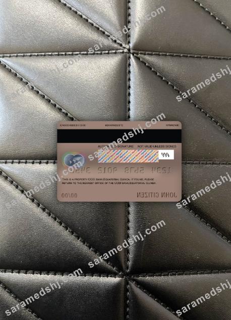 Equatorial Guinea CCEI bank master card photolook back